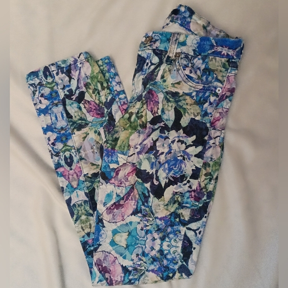 7 For All Mankind Denim - 7 for all mankind Floral Jeans, 25